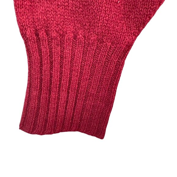 Vintage Puritan Aquaknit Sweater Adults S Red Pure Wool 100% 2 Ply Shetland - Picture 3 of 11